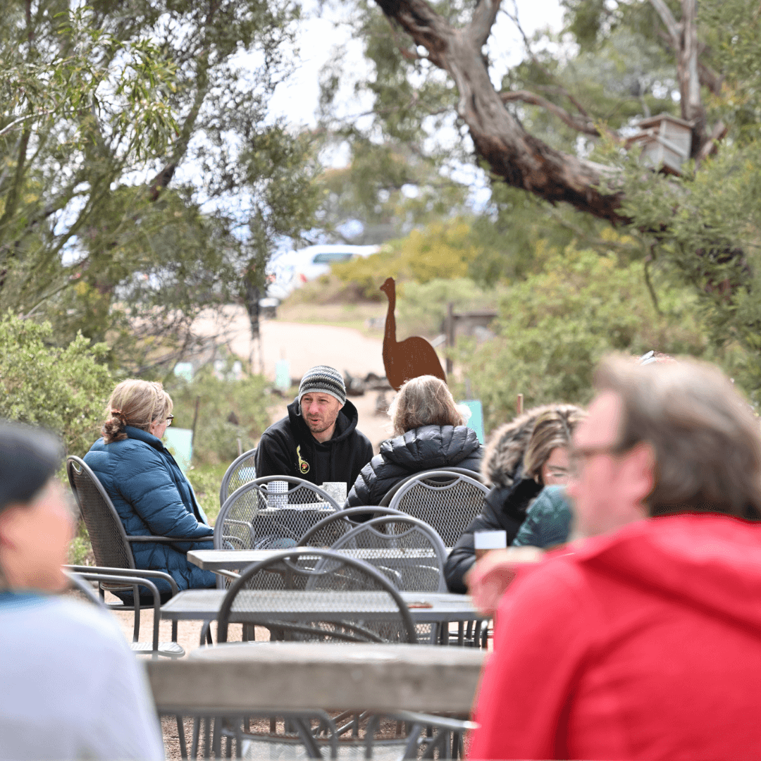 Participants gathered at outdoor venue